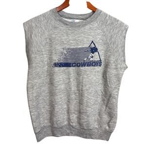 Vintage 80s Dallas Cowboys Sleeveless Sweatshirt Crewneck Old School Garan Inc.